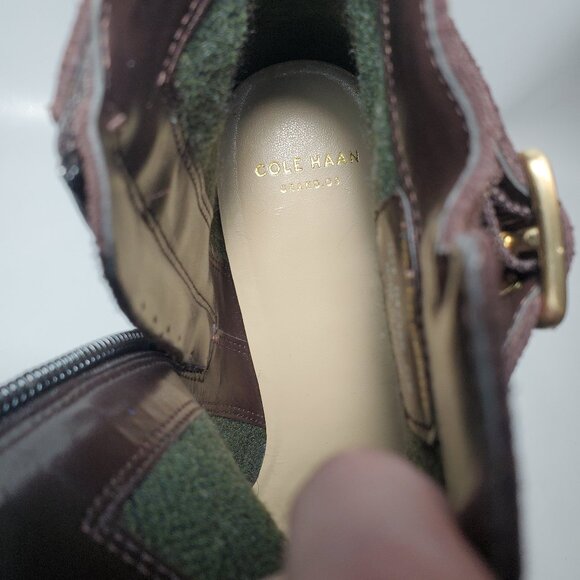 Cole Haan Size 7.5 Women’s Waterproof Indiana Chestnut Suede Ankle Booties - Picture 6 of 9